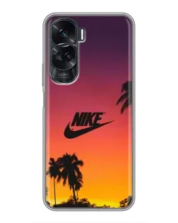 Чехол для Huawei Honor 90 Lite с картинкой «Nike на закате солнца»