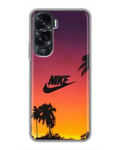 Чехол для Huawei Honor 90 Lite с картинкой «Nike на закате солнца»