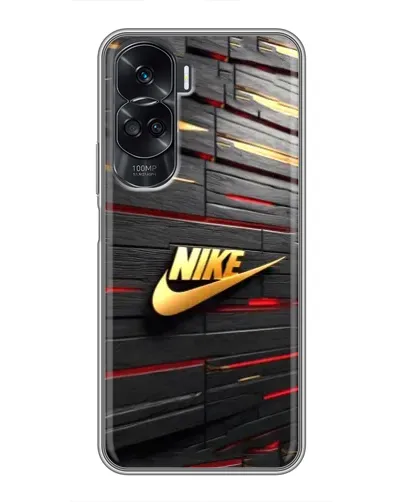 Чехол для Huawei Honor 90 Lite с картинкой «Золотой Nike на металле»