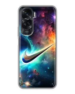 Чехол для Huawei Honor 90 Lite с картинкой «Космический Nike Swoosh»