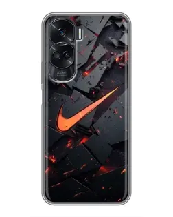 Чехол для Huawei Honor 90 Lite с картинкой «Nike — эффект разломов»
