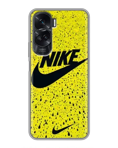 Чехол для Huawei Honor 90 Lite с картинкой «Желтый текстурный Nike»
