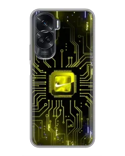 Чехол для Huawei Honor 90 Lite с картинкой «Nike — золотая искра»