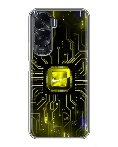 Чехол для Huawei Honor 90 Lite с картинкой «Nike — золотая искра»