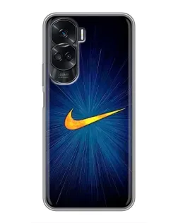 Чехол для Huawei Honor 90 Lite с картинкой «Синий пульс Nike»