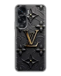 Чохол для Huawei Honor 90 Lite з картинкою «Шкіряна текстура LV»