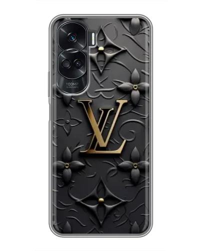 Чохол для Huawei Honor 90 Lite з картинкою «Шкіряна текстура LV»