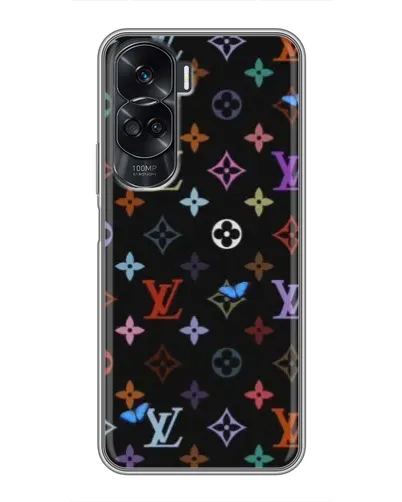Чохол для Huawei Honor 90 Lite з картинкою «Кольорова монограма LV»