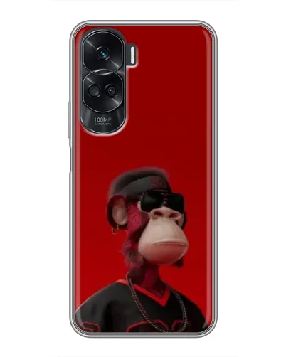 Чехол для Huawei Honor 90 Lite с картинкой «Bored Ape в красном» Чехол для Huawei Honor 90 Lite с картинкой «Bored Ape в красном»