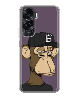 Чехол для Huawei Honor 90 Lite с картинкой «Bored Ape в кепке» Чехол для Huawei Honor 90 Lite с картинкой «Bored Ape в кепке»
