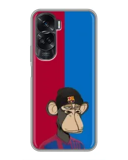 Чехол для Huawei Honor 90 Lite с картинкой «Bored Ape — фанат Барсы» Чехол для Huawei Honor 90 Lite с картинкой «Bored Ape — фанат Барсы»
