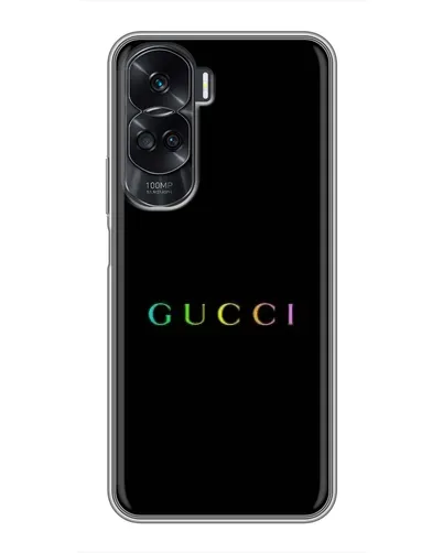 Чехол для Huawei Honor 90 Lite с картинкой «Gucci — неоновый минимализм» Чехол для Huawei Honor 90 Lite с картинкой «Gucci — неоновый минимализм»