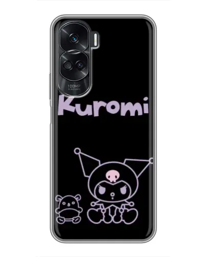 Чехол для Huawei Honor 90 Lite с картинкой «Kuromi — черный минимализм» Чехол для Huawei Honor 90 Lite с картинкой «Kuromi — черный минимализм»