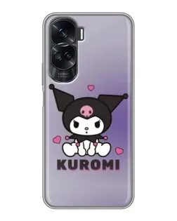 Чехол для Huawei Honor 90 Lite с картинкой «Kuromi — фиолетовый арт»