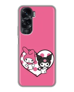 Чехол для Huawei Honor 90 Lite с картинкой «Kuromi и My Melody»