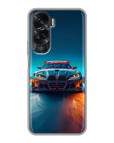 Чехол для Huawei Honor 90 Lite с картинкой «BMW — огни неона» Чехол для Huawei Honor 90 Lite с картинкой «BMW — огни неона»