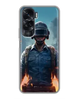 Чехол для Huawei Honor 90 Lite с картинкой «PUBG — реалистичный герой»