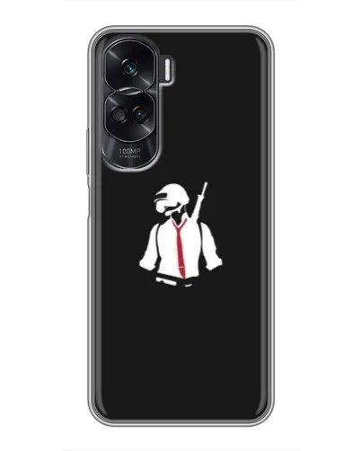 Чехол для Huawei Honor 90 Lite с картинкой «PUBG — силуэт воина»