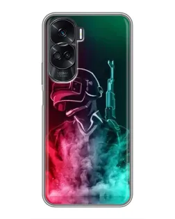 Чехол для Huawei Honor 90 Lite с картинкой «PUBG — огненный воин»