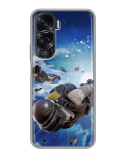 Чехол для Huawei Honor 90 Lite с картинкой «Десант PUBG — прыжок»