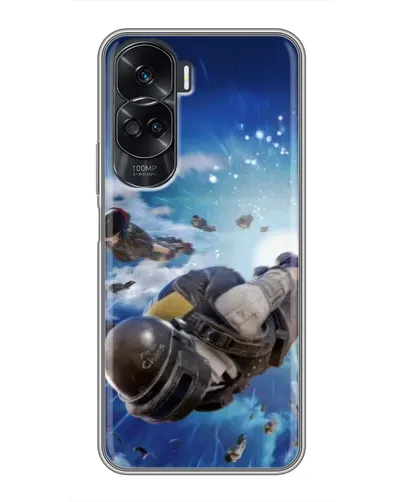 Чехол для Huawei Honor 90 Lite с картинкой «Десант PUBG — прыжок»