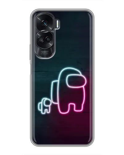 Чехол для Huawei Honor 90 Lite с картинкой «Among Us неон-арт»