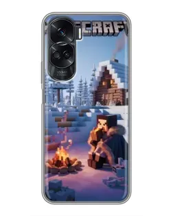Чехол для Huawei Honor 90 Lite с картинкой «Зимний Minecraft»