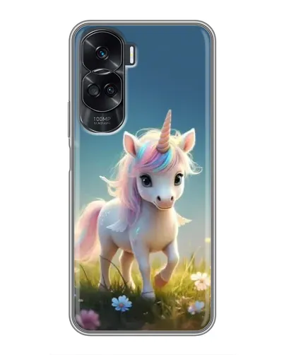 Чехол для Huawei Honor 90 Lite с картинкой «Единорог на поляне» Чехол для Huawei Honor 90 Lite с картинкой «Единорог на поляне»