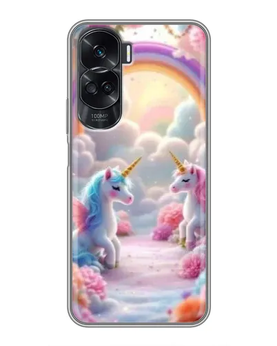 Чехол для Huawei Honor 90 Lite с картинкой «Радуга и единороги» Чехол для Huawei Honor 90 Lite с картинкой «Радуга и единороги»