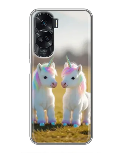 Чехол для Huawei Honor 90 Lite с картинкой «Пара единорогов» Чехол для Huawei Honor 90 Lite с картинкой «Пара единорогов»