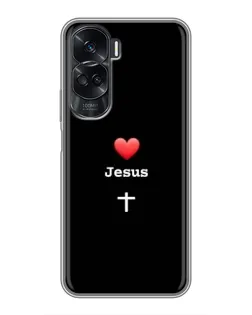 Чохол для Huawei Honor 90 Lite з картинкою «Серце - Jesus» Чохол для Huawei Honor 90 Lite з картинкою «Серце - Jesus»
