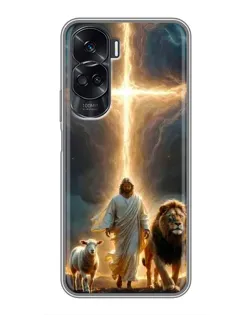 Чохол для Huawei Honor 90 Lite з картинкою «Лев Юди та Світло» Чохол для Huawei Honor 90 Lite з картинкою «Лев Юди та Світло»
