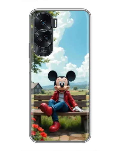 Чехол для Huawei Honor 90 Lite с картинкой «Микки на скамейке» Чехол для Huawei Honor 90 Lite с картинкой «Микки на скамейке»