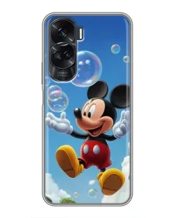 Чехол для Huawei Honor 90 Lite с картинкой «Mickey и мыльные пузыри»