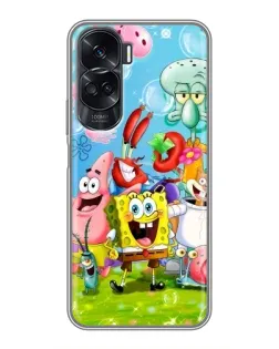 Чехол для Huawei Honor 90 Lite с картинкой «Губка Боб и друзья» Чехол для Huawei Honor 90 Lite с картинкой «Губка Боб и друзья»
