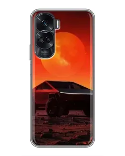 Чехол для Huawei Honor 90 Lite с картинкой «Cybertruck на Марсе»