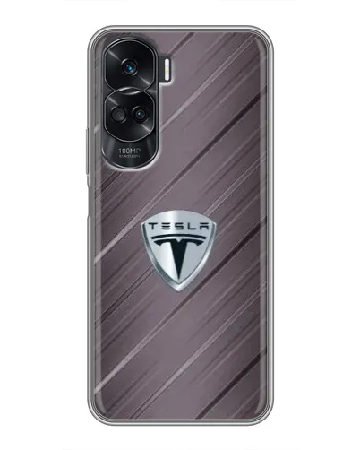 Чехол для Huawei Honor 90 Lite с картинкой «Металлическая текстура Tesla» Чехол для Huawei Honor 90 Lite с картинкой «Металлическая текстура Tesla»