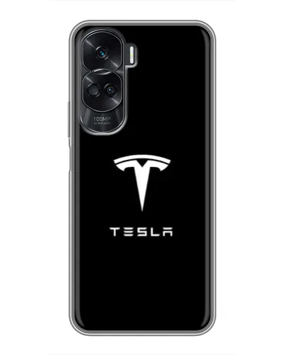 Чехол для Huawei Honor 90 Lite с картинкой «Tesla White Logo» Чехол для Huawei Honor 90 Lite с картинкой «Tesla White Logo»