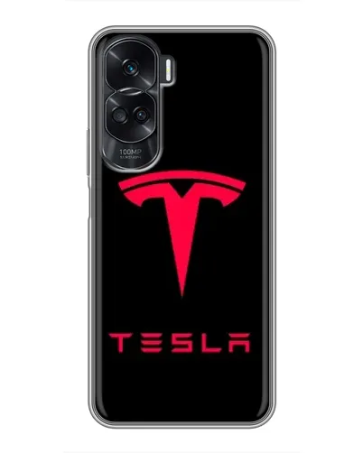 Чехол для Huawei Honor 90 Lite с картинкой «Tesla Red Logo» Чехол для Huawei Honor 90 Lite с картинкой «Tesla Red Logo»