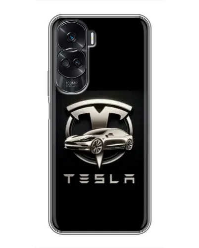 Чехол для Huawei Honor 90 Lite с картинкой «Tesla — серебристое авто» Чехол для Huawei Honor 90 Lite с картинкой «Tesla — серебристое авто»