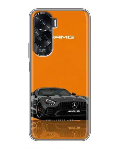 Чехол для Huawei Honor 90 Lite с картинкой «Оранжевый Mercedes AMG»
