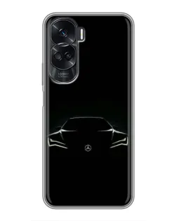 Чехол для Huawei Honor 90 Lite с картинкой «Mercedes — силуэт авто»