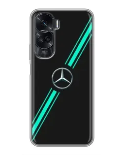 Чехол для Huawei Honor 90 Lite с картинкой «Спортивные линии Mercedes»