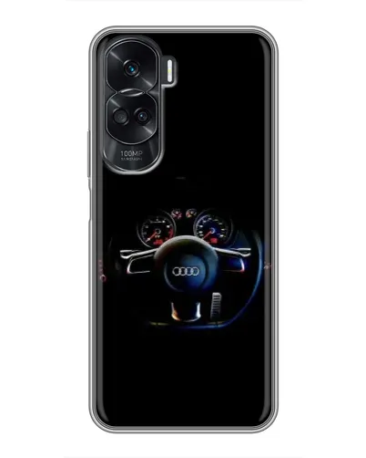 Чехол для Huawei Honor 90 Lite с картинкой «Салон Audi — руль»