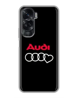 Чехол для Huawei Honor 90 Lite с картинкой «Логотип Audi Heart»