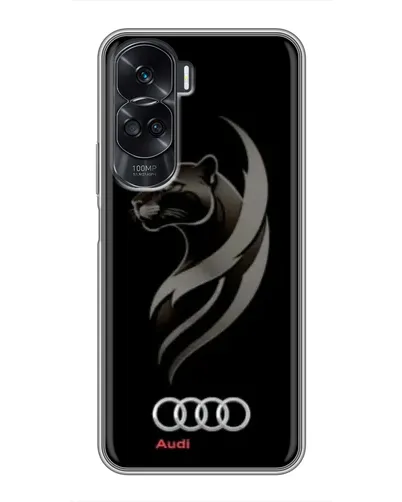 Чехол для Huawei Honor 90 Lite с картинкой «Графика — пантера и Audi»