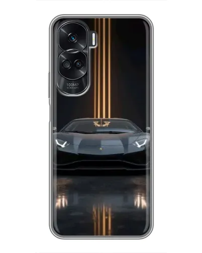 Чехол для Huawei Honor 90 Lite с картинкой «Lamborghini золотые линии»