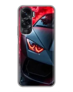 Чехол для Huawei Honor 90 Lite с картинкой «Lamborghini красное сияние»