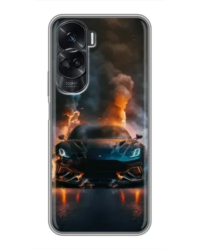 Чехол для Huawei Honor 90 Lite с картинкой «Lamborghini дымная эстетика»
