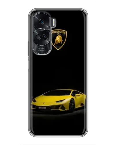 Чехол для Huawei Honor 90 Lite с картинкой «Lamborghini желтый акцент»